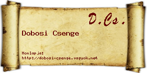 Dobosi Csenge névjegykártya